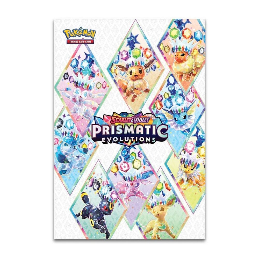 Pokemon Prismatic Evolutions Official Poster with all the eevee evolutions !